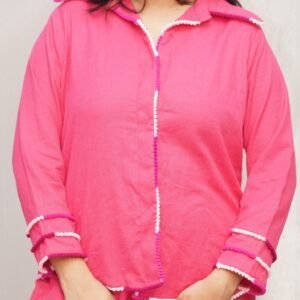 Fuchsia pink pompom co-ord set