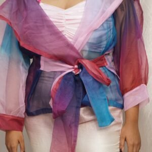Organza Silk Ombre Wrap-A-Ron Top