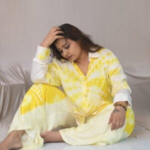 Yellow Tie & Dye Co-ord Set