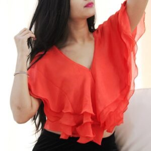 Multilayered Tie-at-the-back Top