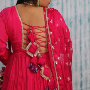 Fuchsia Anarkali Suit Set